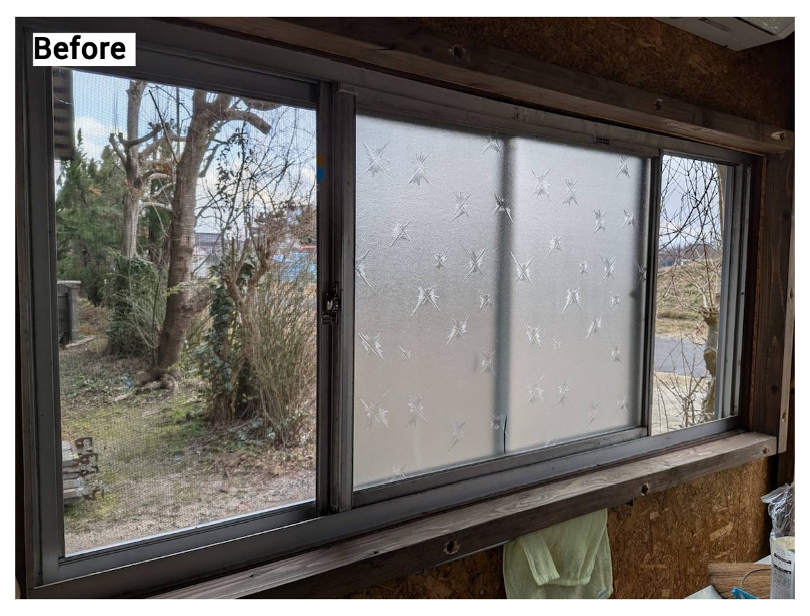 湖西トーヨー住器の室内の涼しい空気を逃がしませんの施工前の写真1