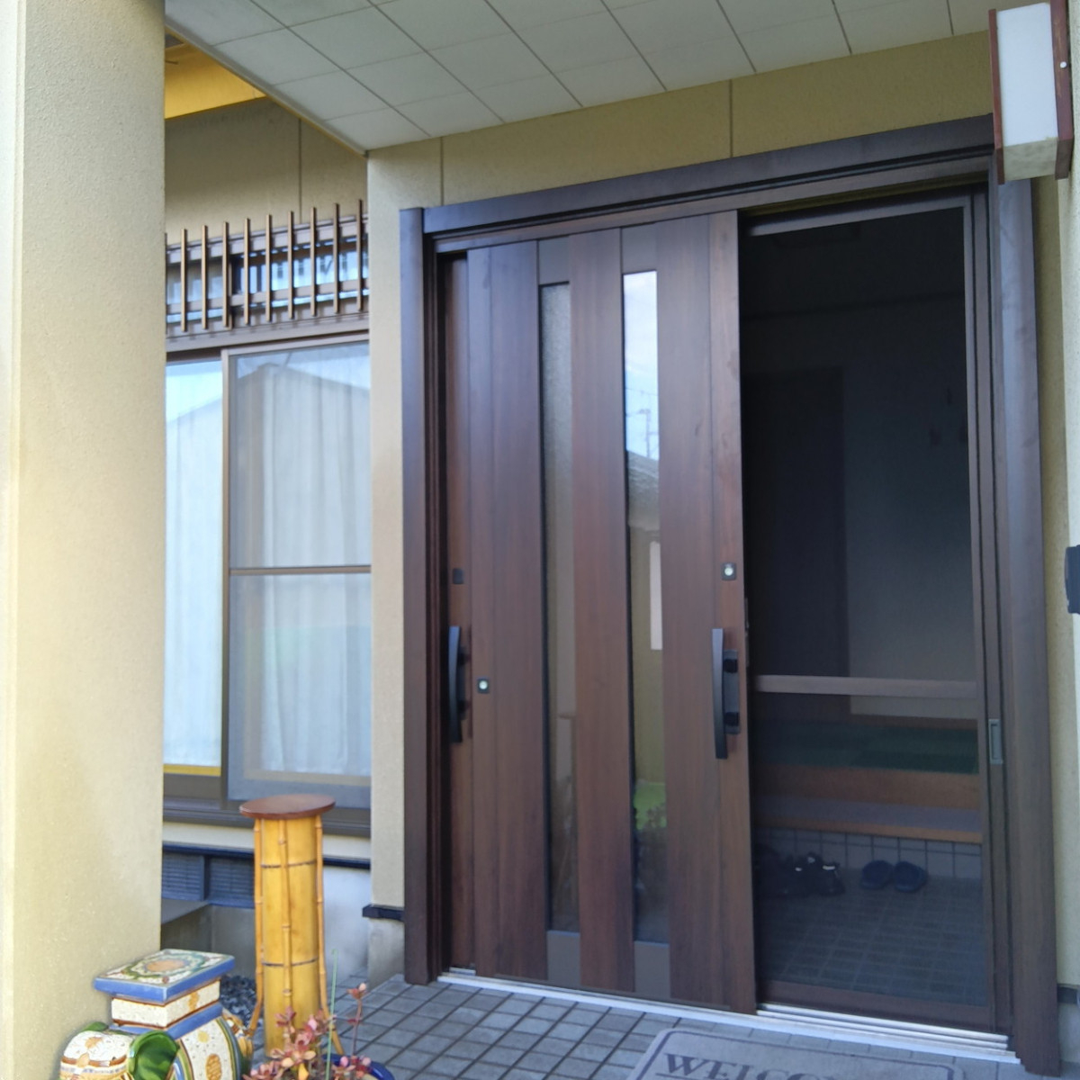 匠のリシェント玄関　引戸の施工後の写真2