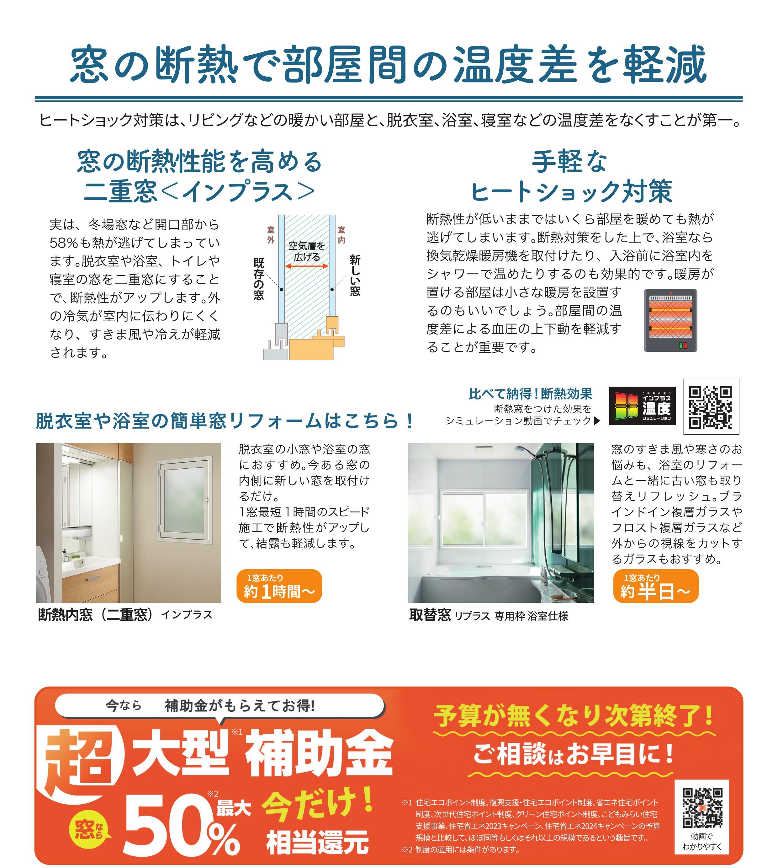 【冬のヒートショック対策】浴室や脱衣所の寒さに注意！窓の断熱リフォームで守る家族の健康 粕谷のブログ 写真2