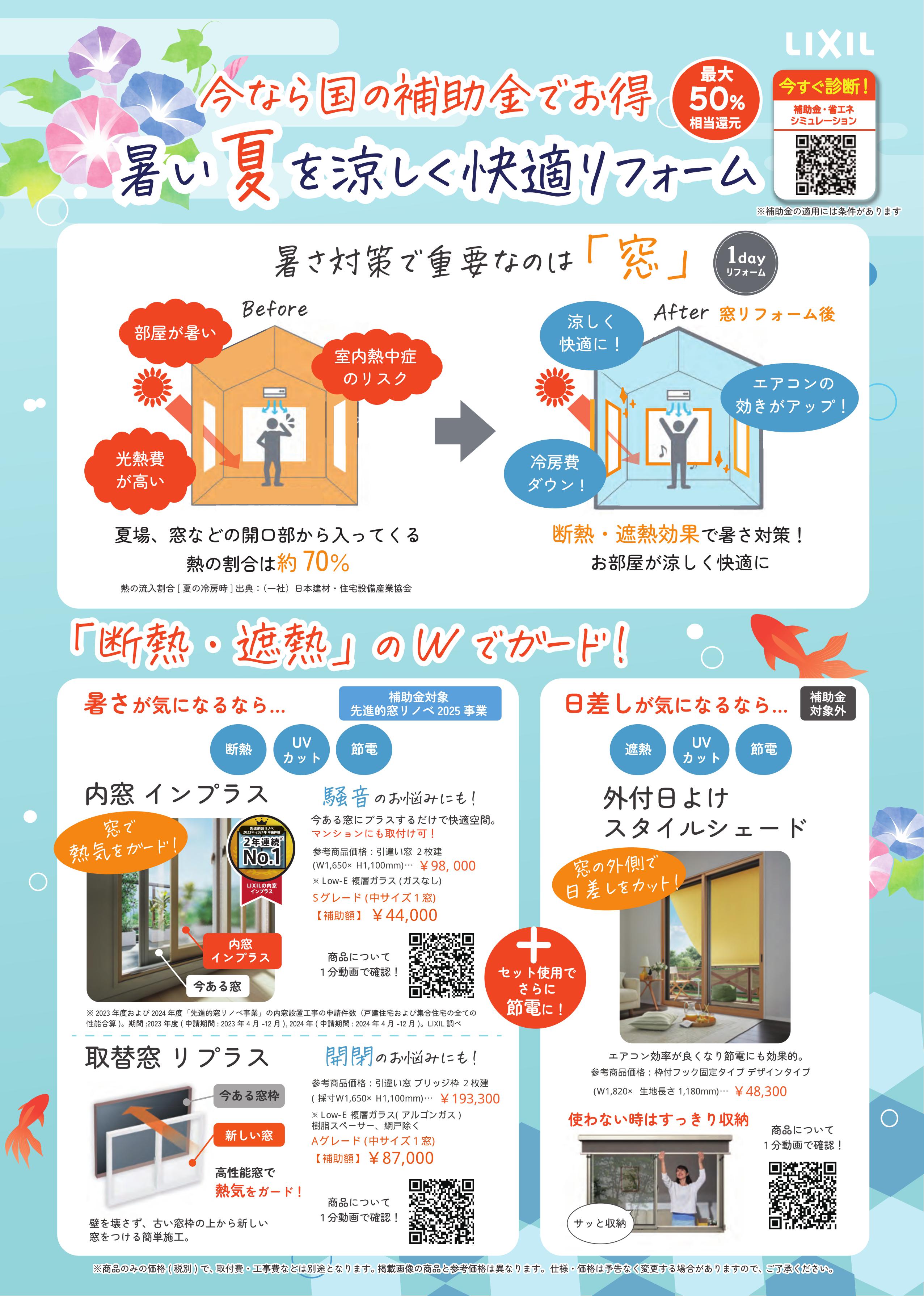 【2025年最新】夏の暑さ対策に!窓リフォームで快適&お得に【補助金最大50%】 粕谷のブログ 写真7