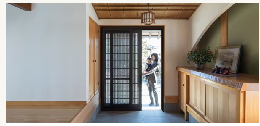 山口西京トーヨー住器 長門の玄関引戸リフォーム　リシェント引戸　カバー工法の施工事例詳細写真1