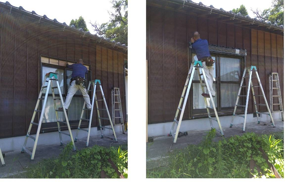 山口西京トーヨー住器のリフォームシャッター取付工事の施工前の写真2