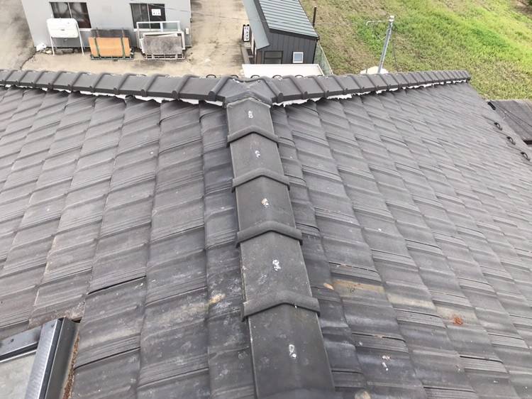 小島サッシトーヨー住器の台風被害　屋根アンテナ撤去工事の施工後の写真1