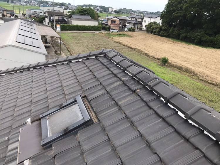 小島サッシトーヨー住器の台風被害　屋根アンテナ撤去工事の施工後の写真2