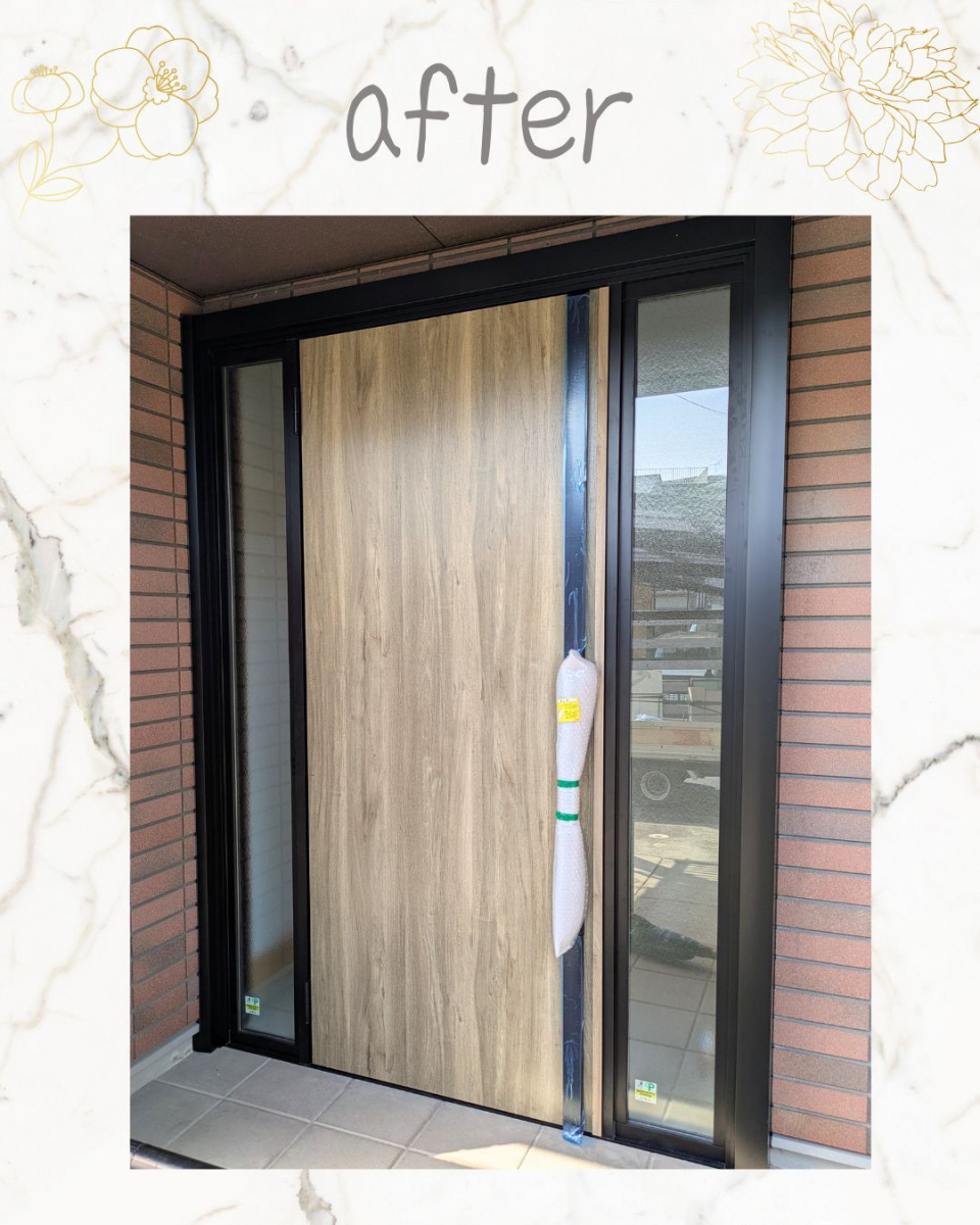 小島サッシトーヨー住器の帰るのが楽しみになる玄関リフォーム🚪✨の施工後の写真1