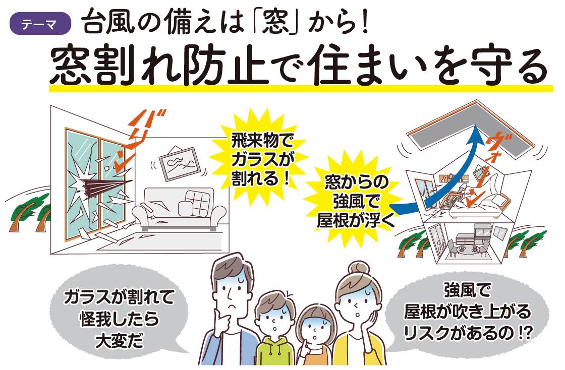 台風の備えは「窓」から！窓割れ防止で住まいを守ろう！ NCCトーヨー住器 諏訪店のブログ 写真2