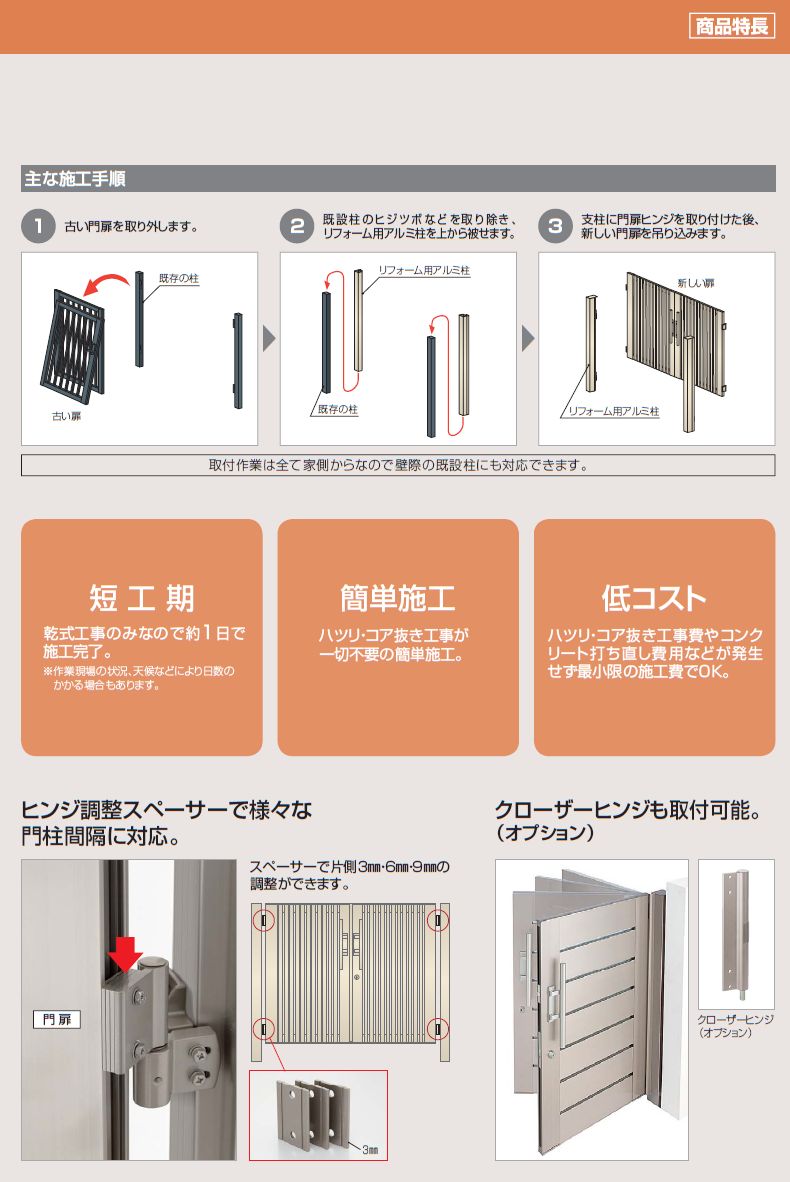 大泉トーヨー住器の【太田市】伸縮門扉交換工事の施工事例詳細写真2