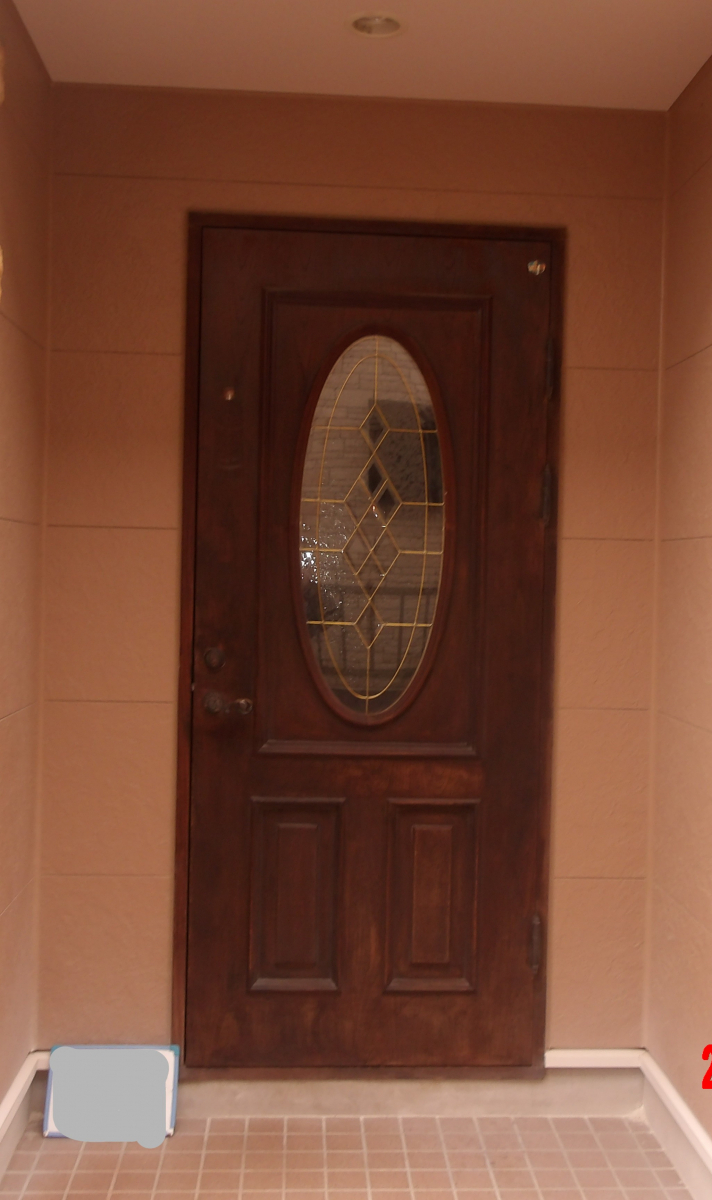 大泉トーヨー住器の【太田市】輸入玄関ドアをリシェントに交換の施工前の写真1