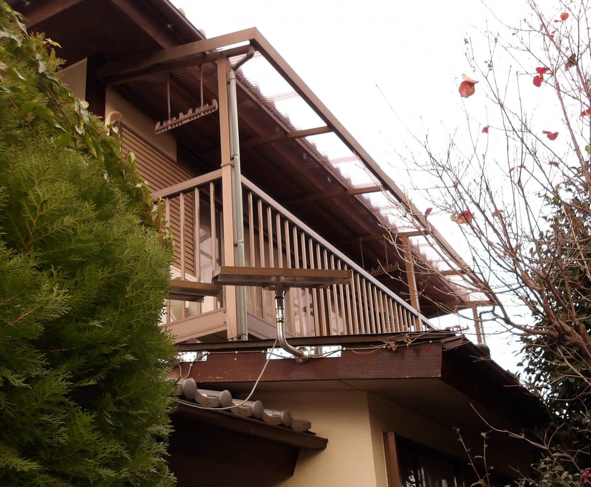 大泉トーヨー住器の【太田市】テラス屋根材交換工事の施工後の写真1