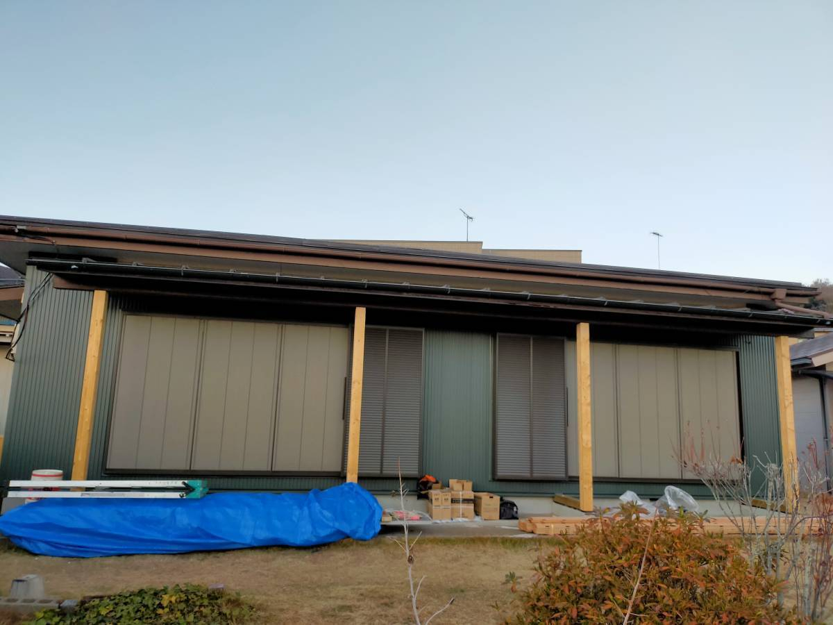 井上住器のエクステリア工事　レストステージ設置の施工前の写真1