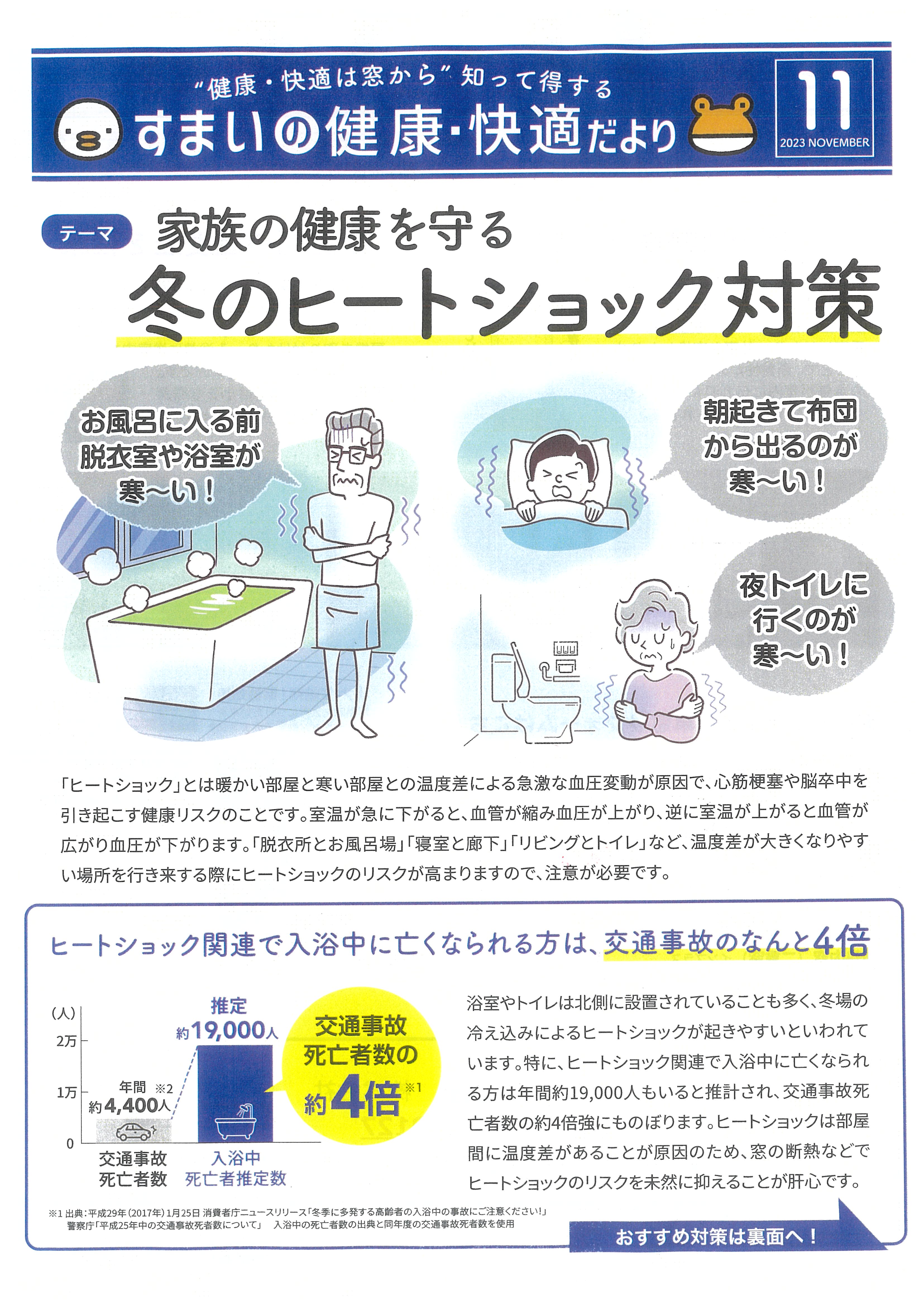 すまいの健康・快適だより11月号をお届けします 窓研 土浦のブログ 写真1