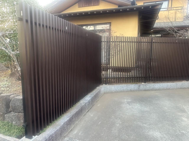 窓研 土浦の目隠しフェンスの設置の施工後の写真1