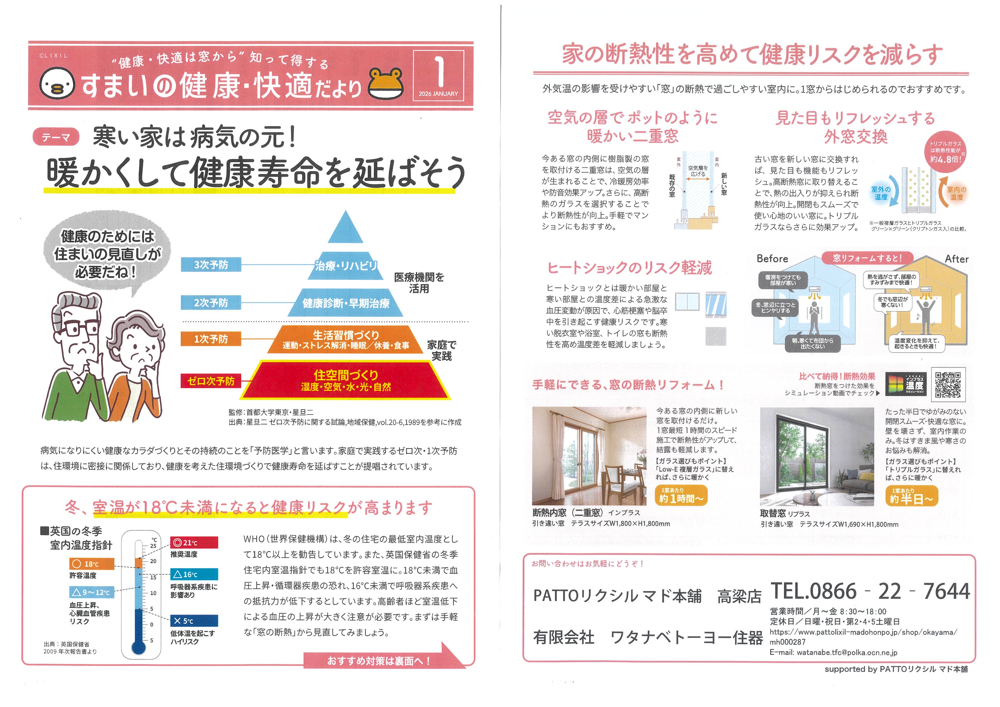 暖かくして健康寿命を延ばそう ワタナベトーヨー住器のイベントキャンペーン 写真1