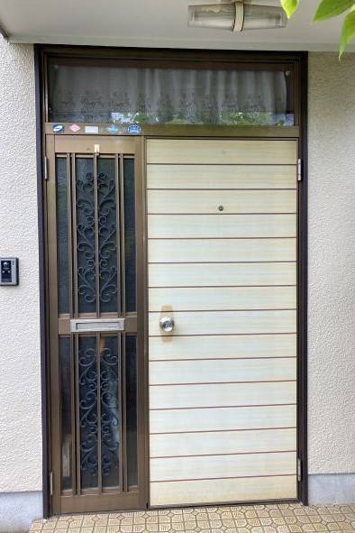 つくば住生活 石岡店のリシェント玄関ドア、大人気です！の施工前の写真1