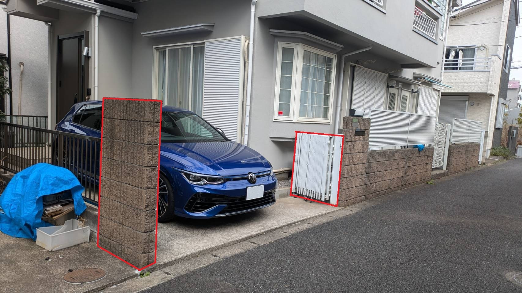 かとうがらすてん　大森山王の車の出入りをし易くする為、塀とフェンスを撤去【東京都世田谷区】の施工前の写真1