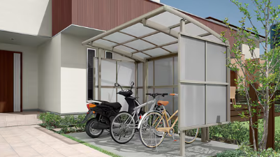 日向トーヨー住器の日向市　某企業様　駐輪場取付工事の施工事例詳細写真3