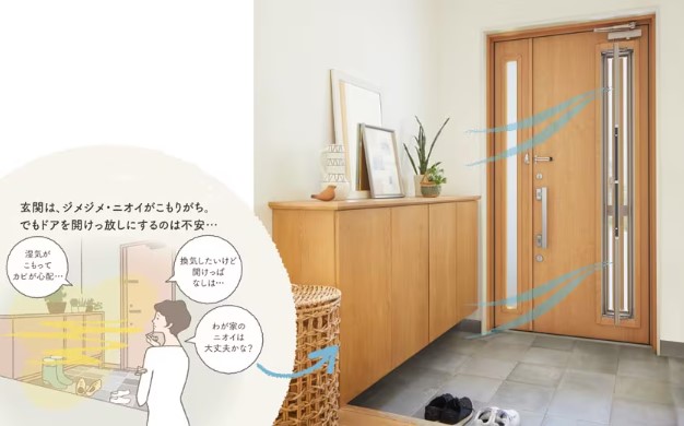 日向トーヨー住器の【日向市】1日で新しい玄関ドアに!採風タイプ&FamiLock付の玄関ドアへお取替えしました!の施工事例詳細写真2