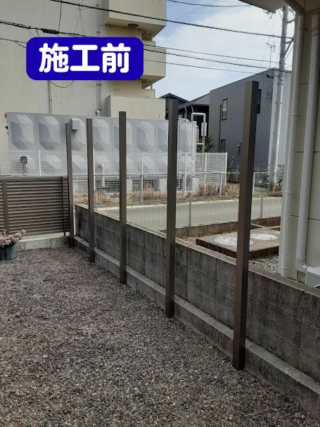 日向トーヨー住器のプライバシーを守り、ご近所付き合いも円滑に。目隠しフェンス「ニコボード」で快適な暮らし【日向市】の施工前の写真1