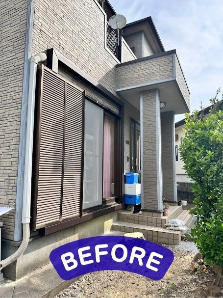 日向トーヨー住器の【日向市】雨風・花粉などの対策に★サニージュ施工例の施工前の写真1