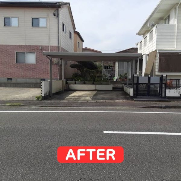 日向トーヨー住器の【日向市】根強い人気のLIXILカーポートSWにリフォーム！の施工後の写真1