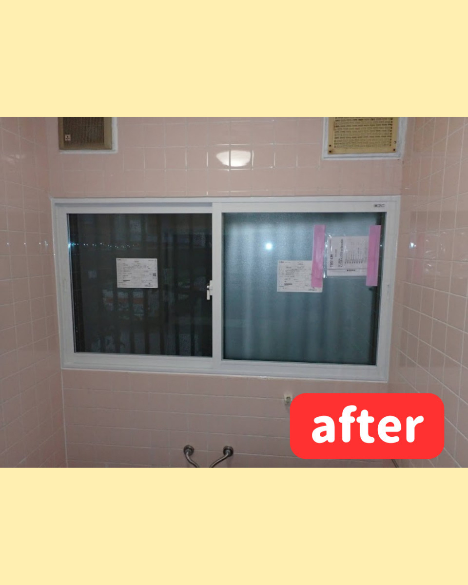 日向トーヨー住器の【日向市】窓リフォーム★内窓インプラスでお部屋も浴室もポカポカ♪の施工後の写真3