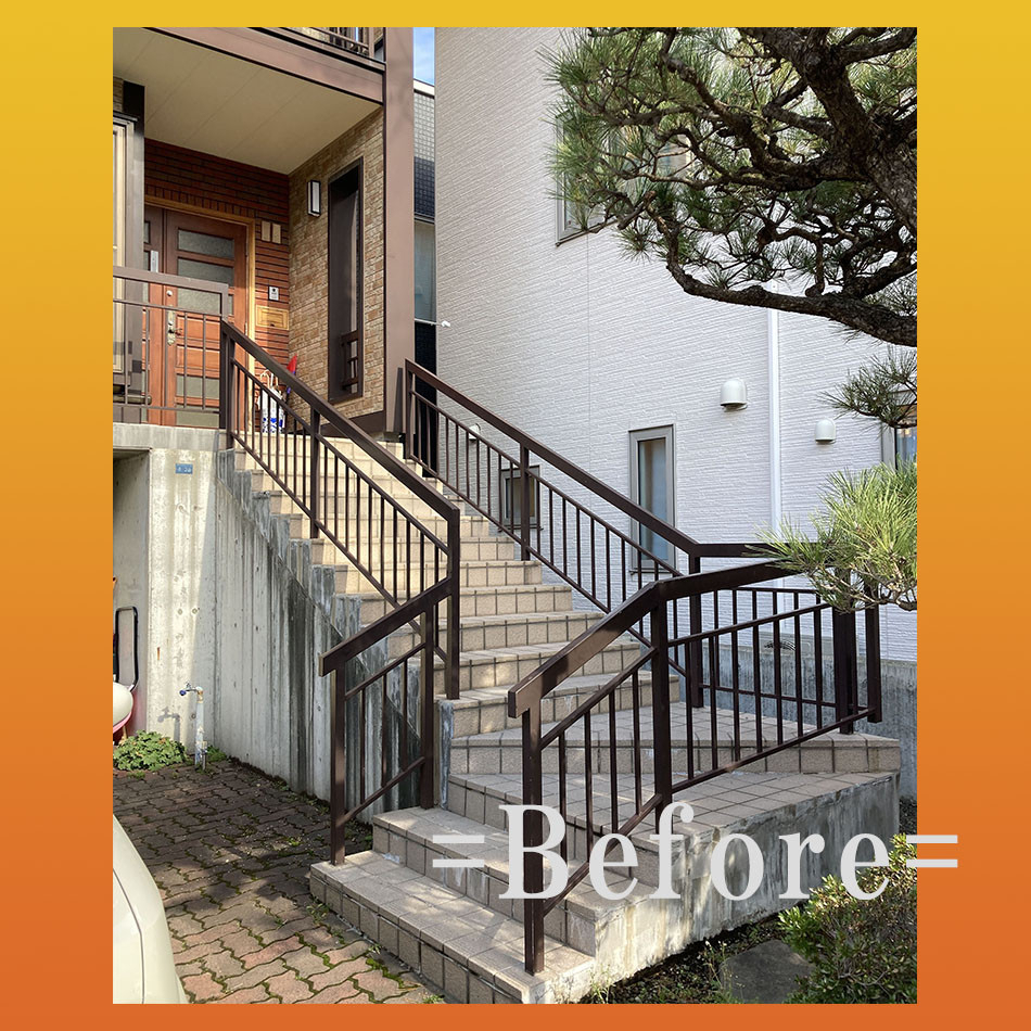 札幌トーヨー住器のコストパフォーマンスを考えて、外階段の雪対策をロードヒ―ディングから風除室へ［札幌市東区］の施工前の写真1