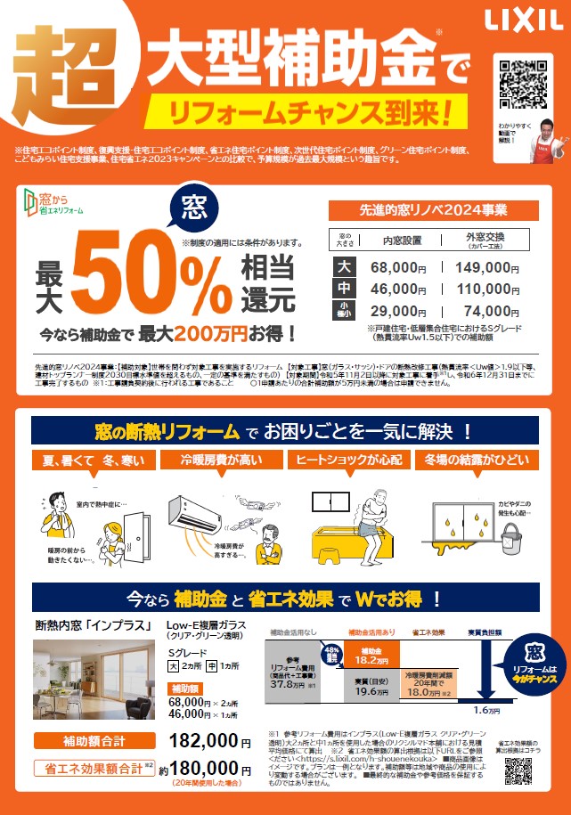 条件を満たせば、かかった費用の半額相当の補助金がもらえます！ ネットアスのブログ 写真1