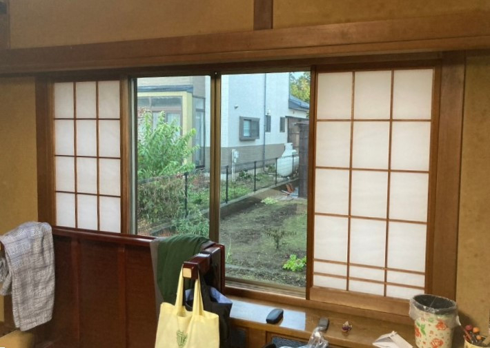 ネットアスの［松本市］和障子→和紙調ガラスのインプラスへ！の施工前の写真1