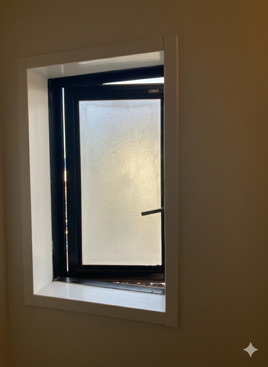 ネットアスの【松本市】外窓交換（カバー工法）＊浴室の施工前の写真1