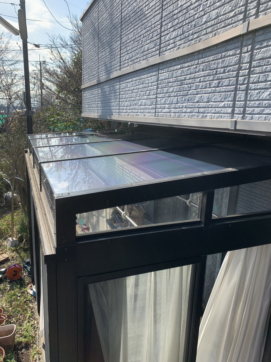 ニチヨシのテラス囲い屋根材交換＃1の施工後の写真1