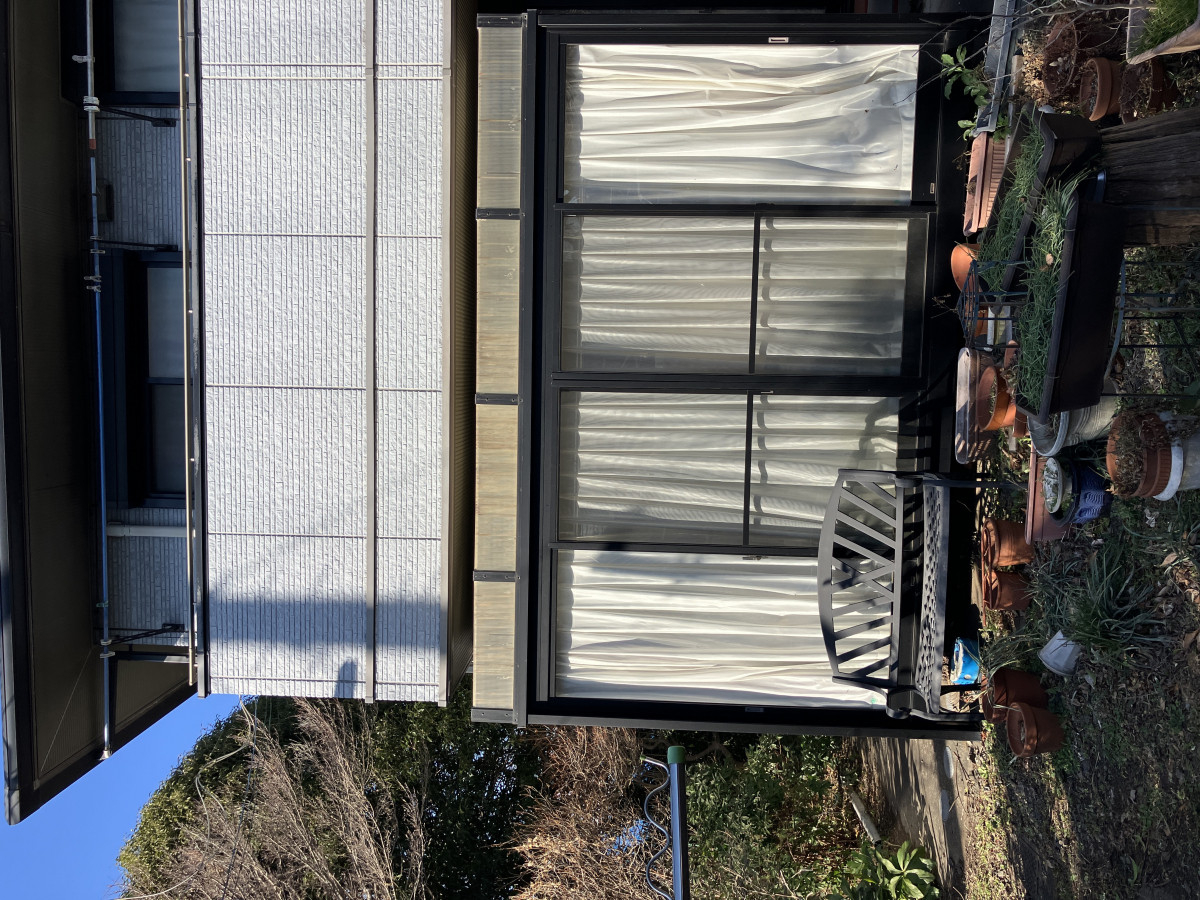 ニチヨシのテラス囲い屋根材交換＃1の施工前の写真1
