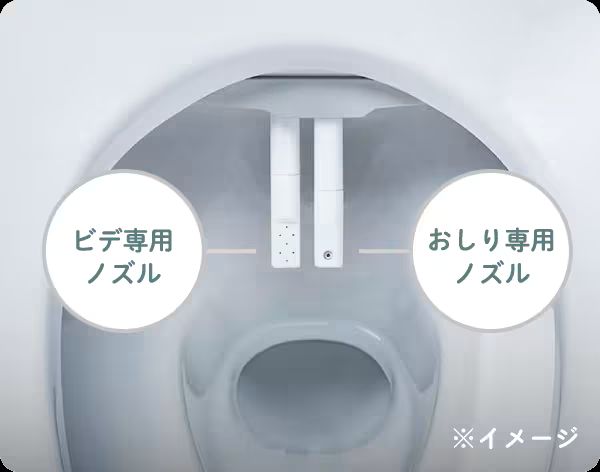 INAXのトイレはノズルが2本！女性に優しいトイレです。 つくば住生活 つくば店のブログ 写真1