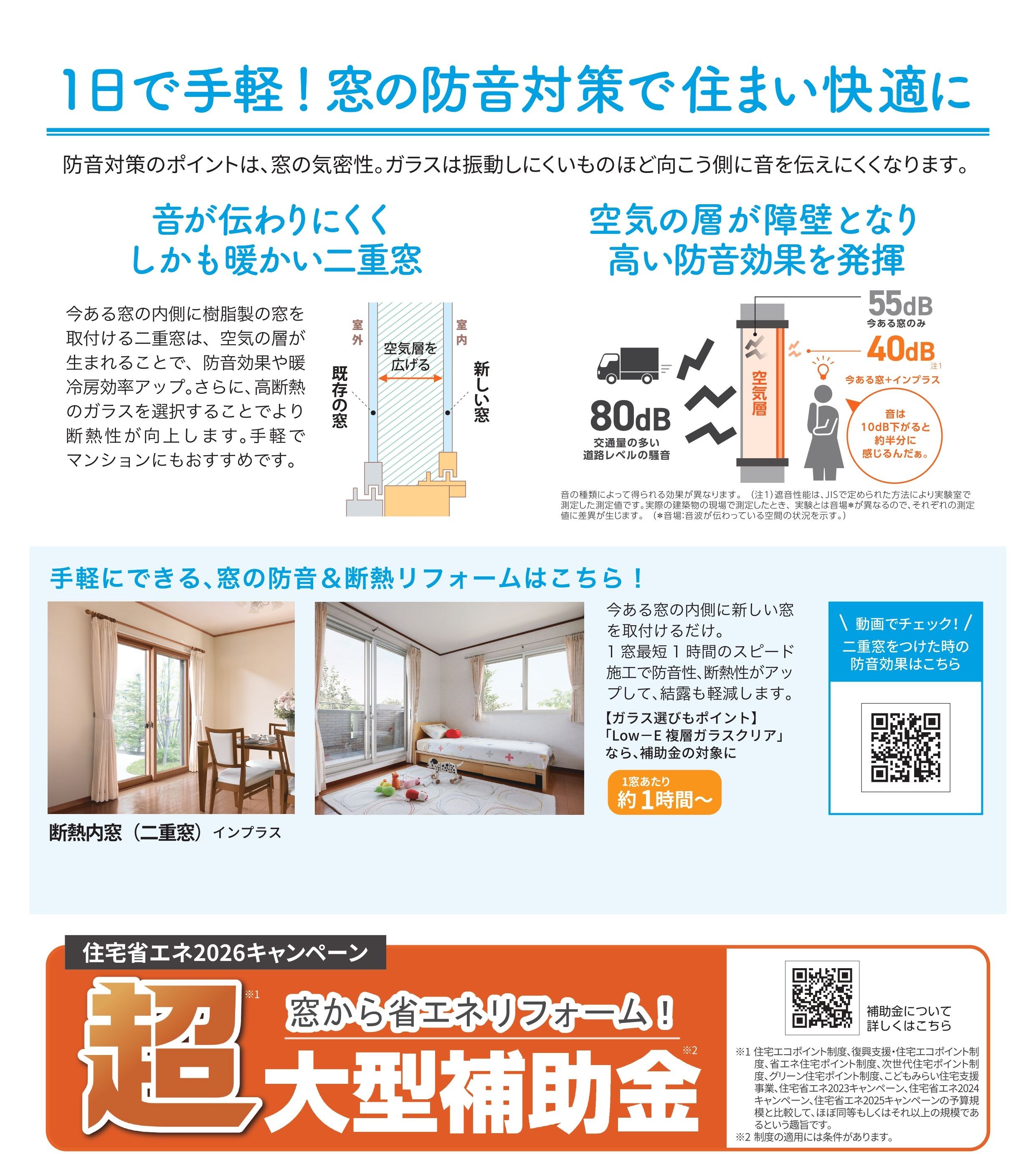 外の騒音を軽減する方法｜窓リフォームで快適な住まいに つくば住生活 つくば店のブログ 写真2