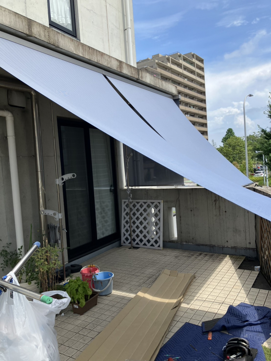 つくば住生活 つくば店の<茨城県つくば市>外付け日よけで、暑さ対策と視線対策。の施工後の写真2