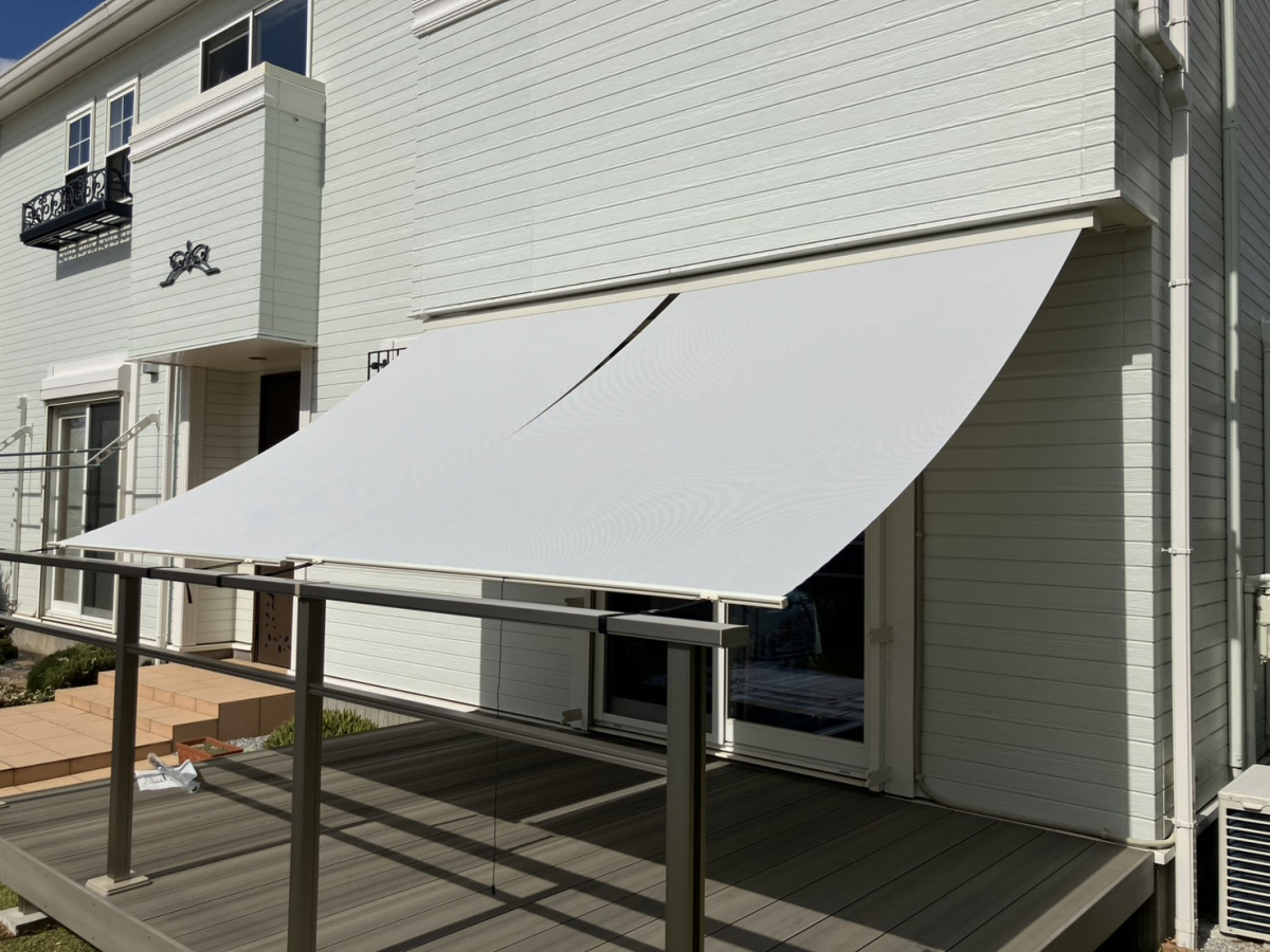 つくば住生活 つくば店の日差しも紫外線も視線もカット！見た目もおしゃれなLIXILスタイルシェード＜茨城県つくば市＞の施工後の写真1