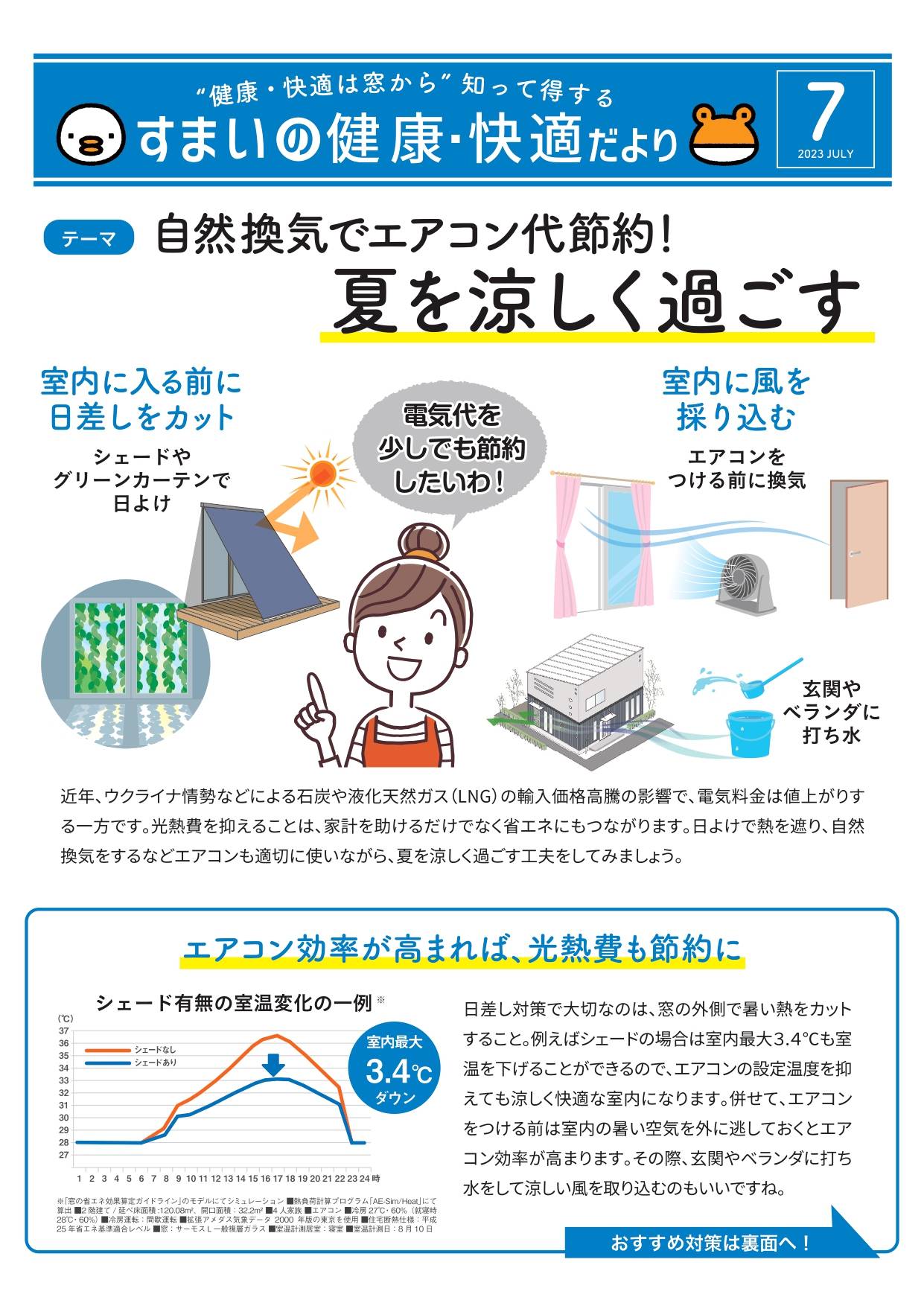 すまいの健康・快適だより　2023.7 カワサキトーヨー住器 那須那珂川のイベントキャンペーン 写真1