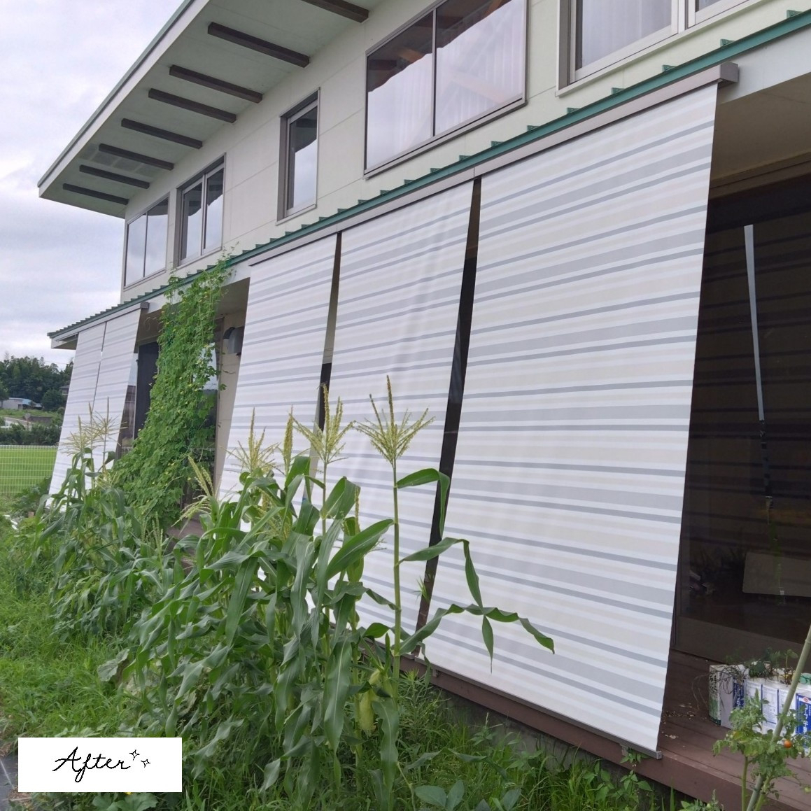 カワサキトーヨー住器 那須那珂川の外付け日よけ設置工事の施工後の写真3