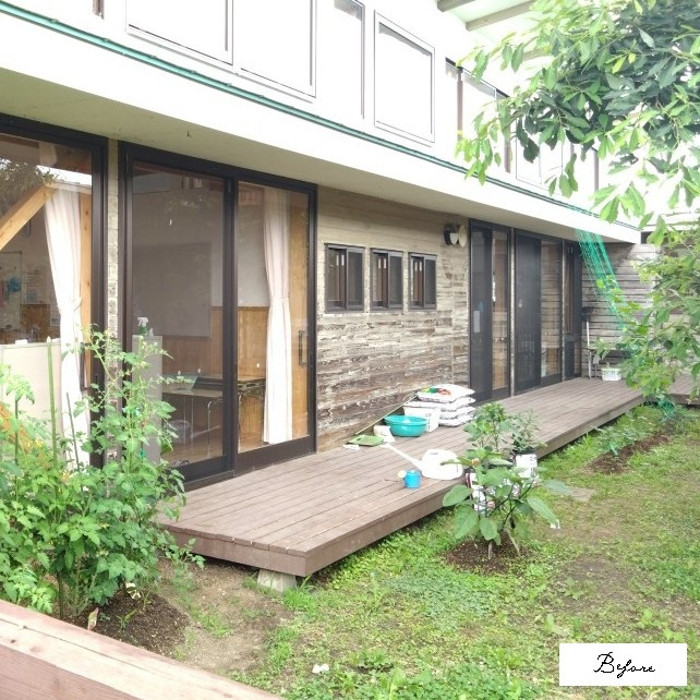 カワサキトーヨー住器 那須那珂川の外付け日よけ設置工事の施工前の写真1