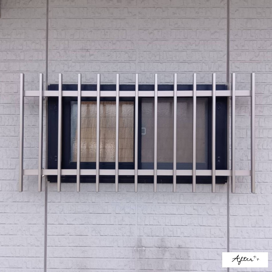 カワサキトーヨー住器 那須那珂川の面格子設置工事の施工後の写真1