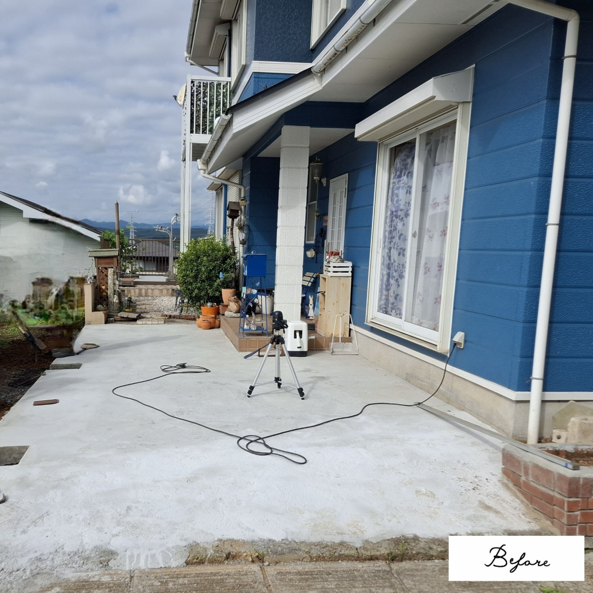 カワサキトーヨー住器 那須那珂川のカーポート設置工事(某 様邸)の施工前の写真1