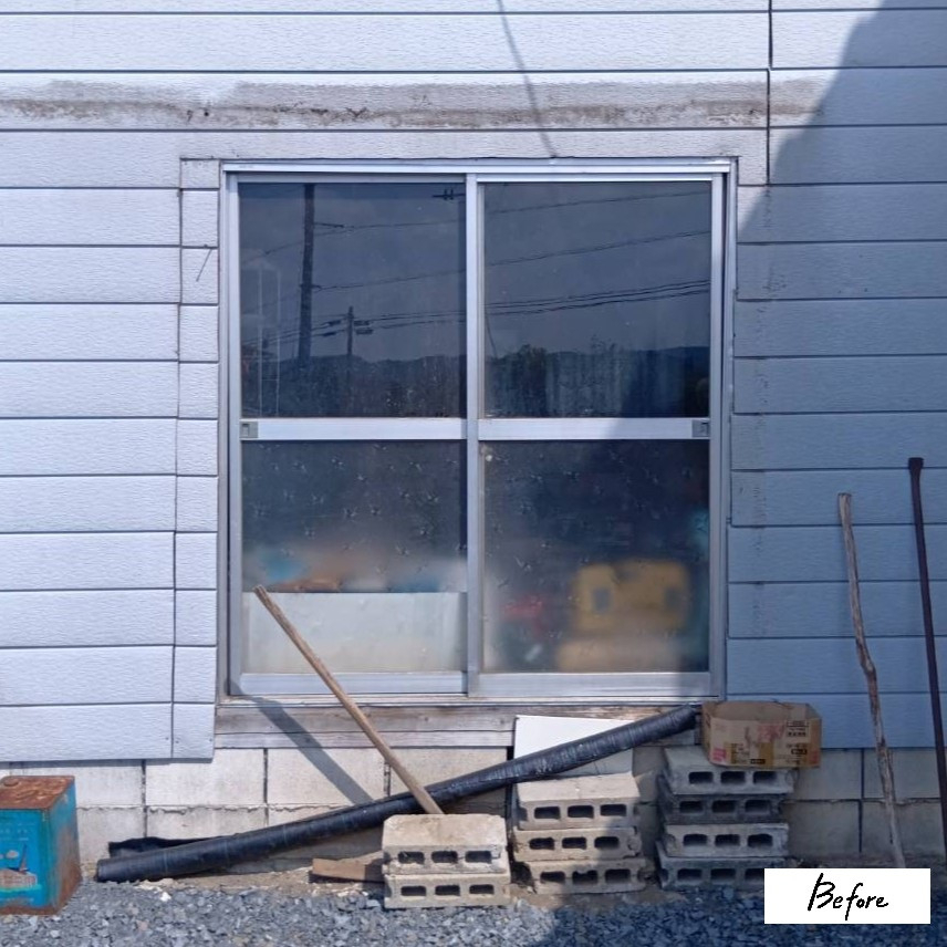 カワサキトーヨー住器 那須那珂川のテラス設置工事(K 様邸)の施工前の写真1