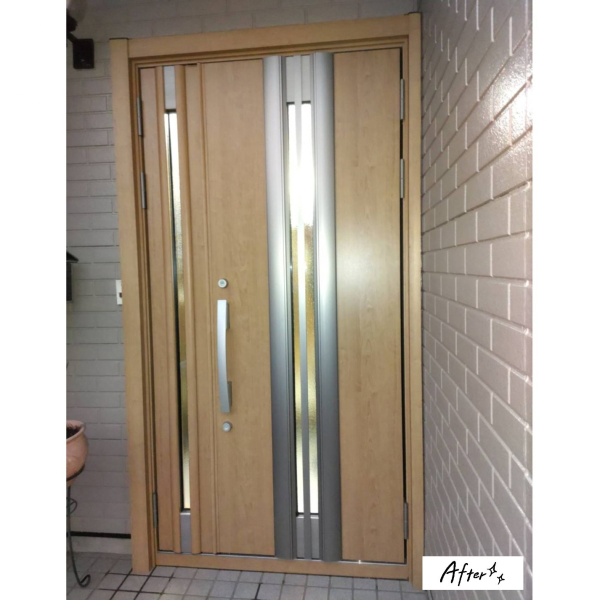 カワサキトーヨー住器 那須那珂川の玄関ドア交換工事(A 様邸)の施工後の写真2