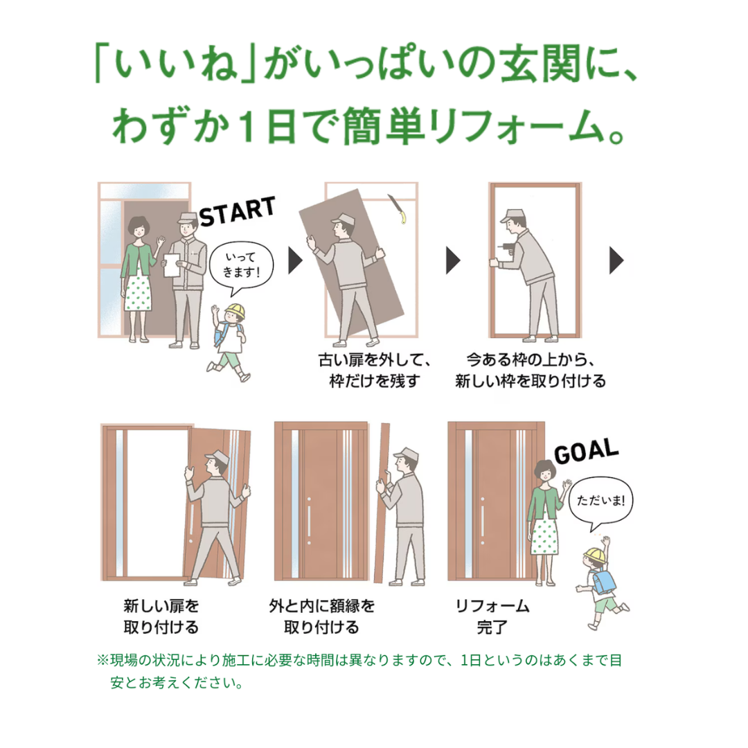 マドLABO前橋の前橋市で玄関ドア交換|LIXILリシェントC12型 施工事例の施工事例詳細写真1