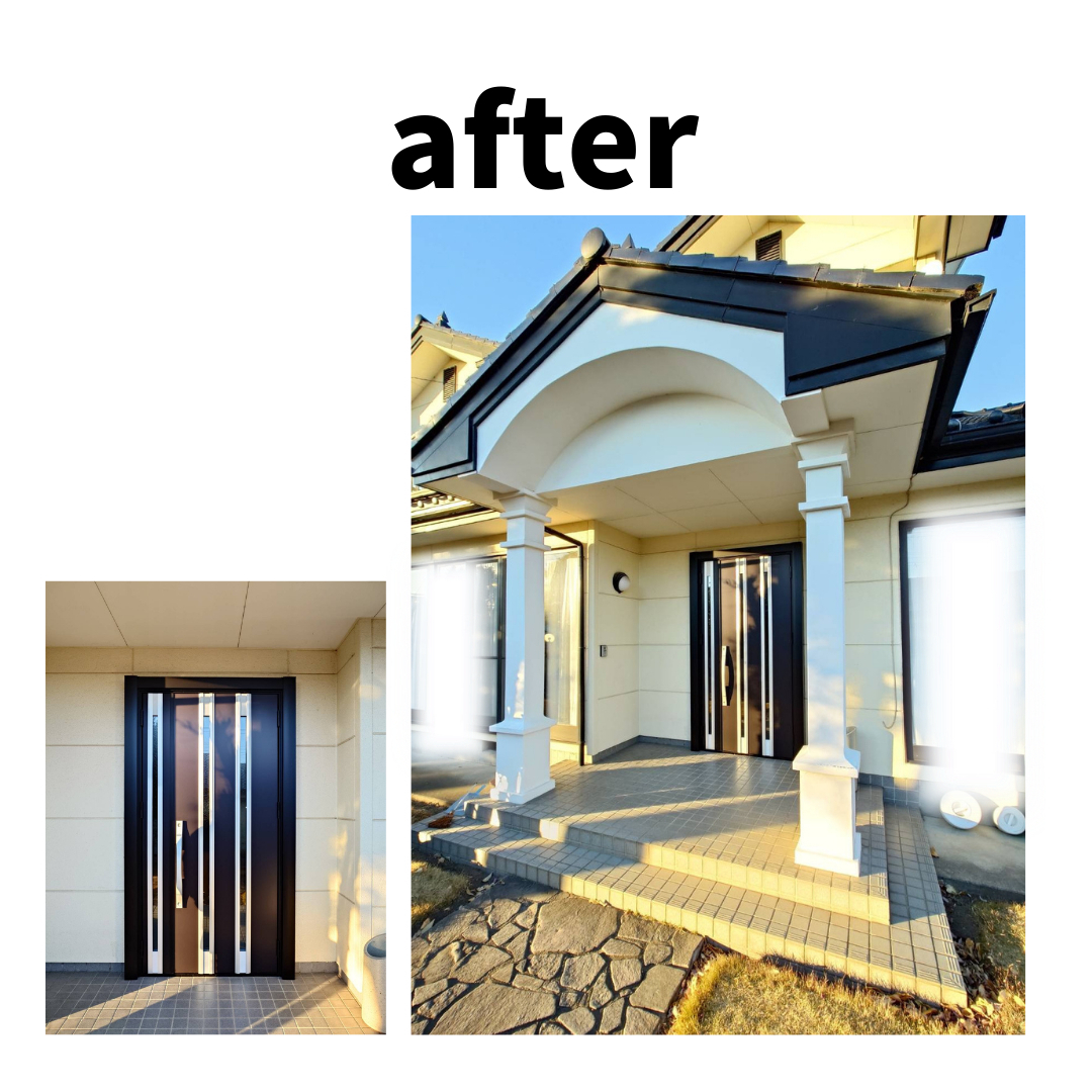 マドLABO前橋の【前橋市】動線に合わせて吊元変更。玄関を快適に。の施工後の写真1