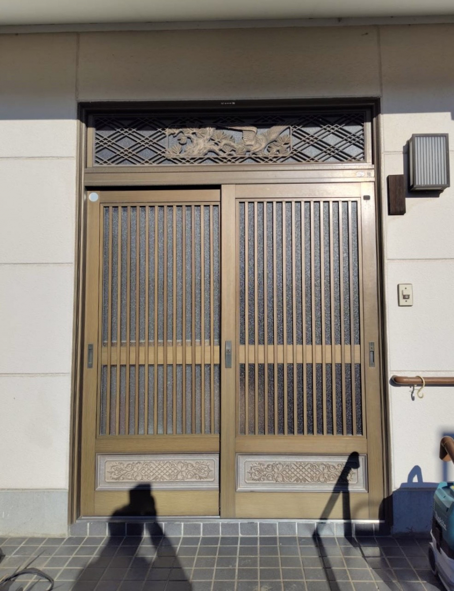 MGI佐野の栃木市にて玄関引戸工事を行いました！の施工前の写真1
