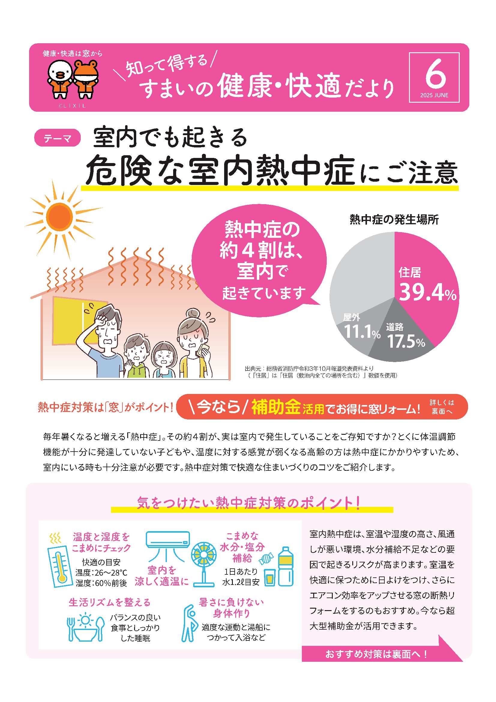 室内でも起きる　危険な室内熱中症にご注意 アイプラン今井ガラス建材のブログ 写真1