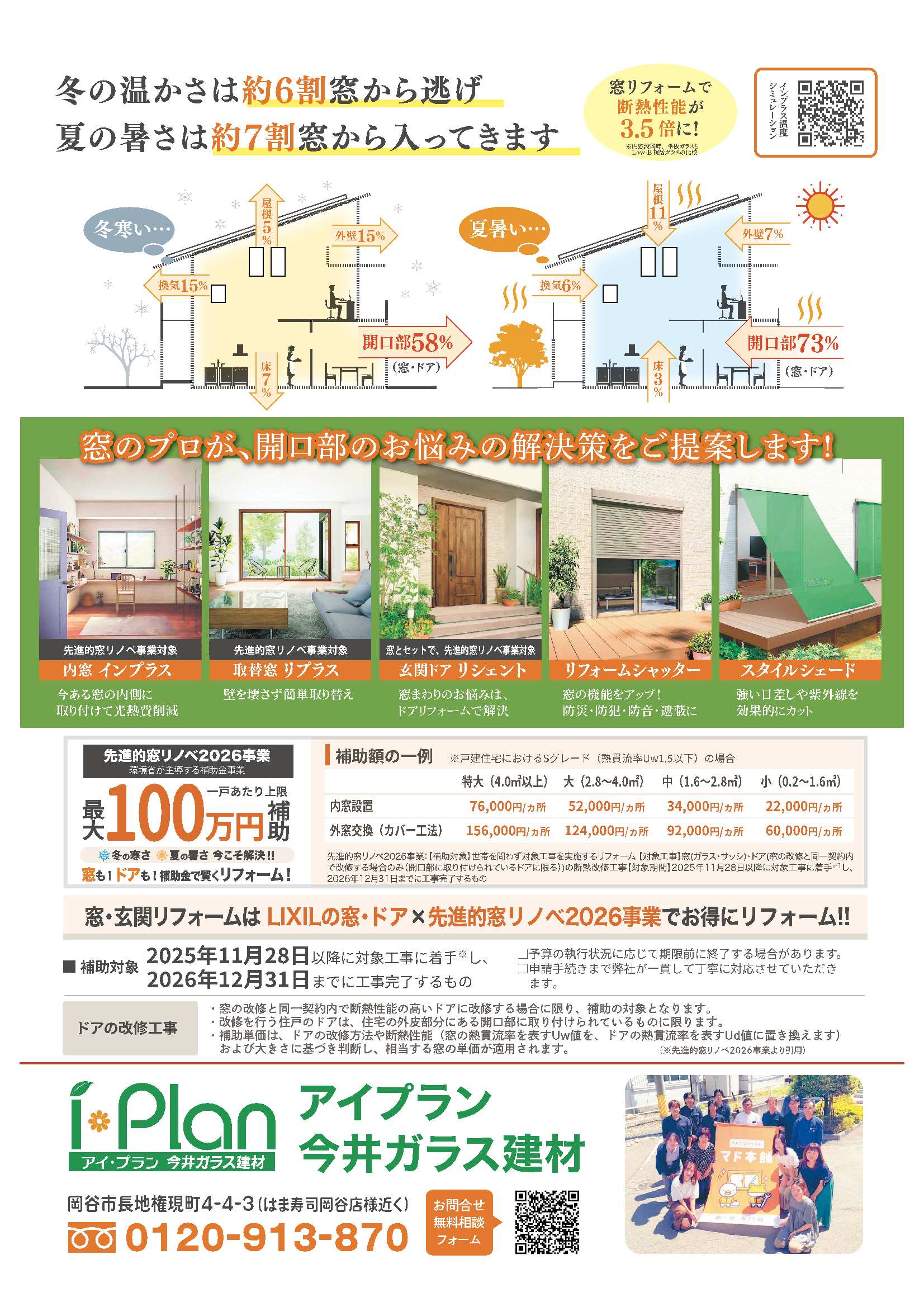 窓・ドアの「快適リフォーム相談会」ご予約お待ちしております☎️ アイプラン今井ガラス建材のイベントキャンペーン 写真3