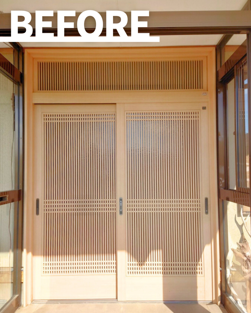 北豊トーヨー住器の【リシェント玄関ドア】を取り付けました!の施工前の写真1