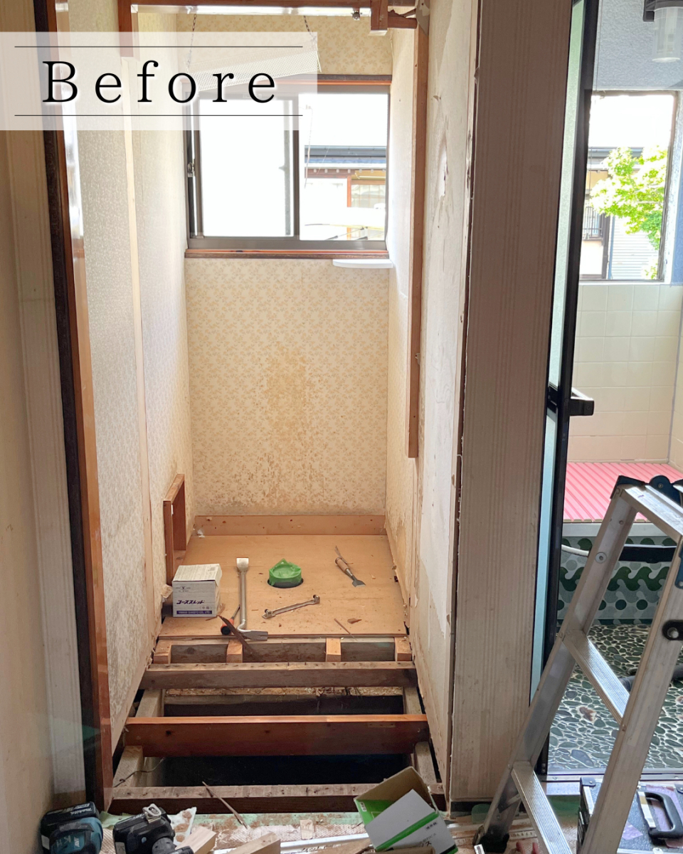 北豊トーヨー住器のU様邸に【簡易水洗便器 トイレーナR】を設置しました！の施工前の写真3