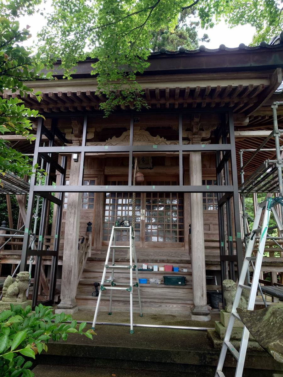 柳田外装の境江神社様風除室工事の施工後の写真2